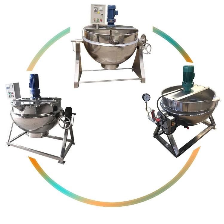 Food Grade Stainless Steel Double Jacketed Kettle 300 Liter