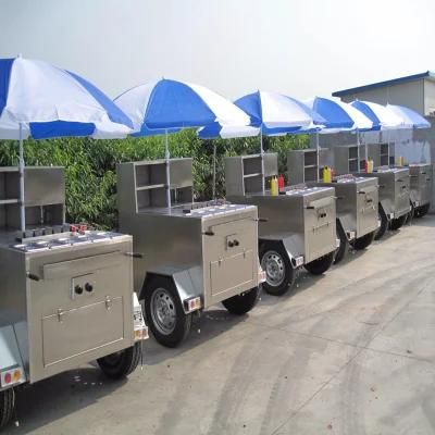 Commercial Kiosk Factory Export Food Truck Hand Push Mobile Cart