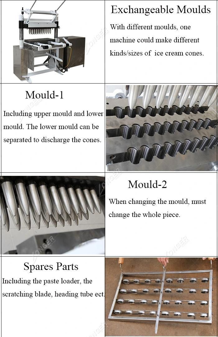 Snack Food Ice Cream Wafer Cone Making Machine in India