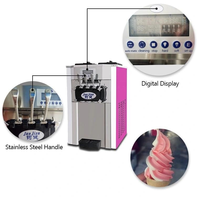 Junjian Cheering Manufacturer Commercial Soft Ice Cream Macking Machine