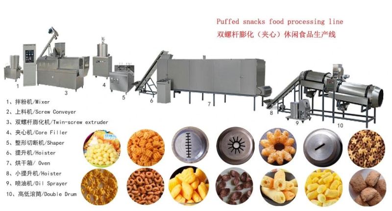 Puffed Corn Snacks Food Making Extrusion Machine