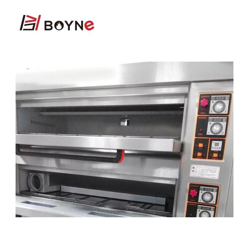 Commercial Gas Bakery Bread Oven Three Deck Six Trays Bread Oven