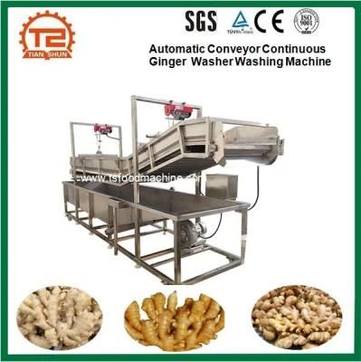 Automatic Conveyor Continuous Ginger Washer and Washing Machine