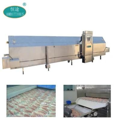 Seafood, Fish, Shrimp, Tunnel Freezing Machine Liquid Nitrogen Freezer