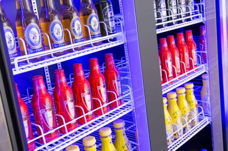 High Quality Beverage Cooler Supermarket Commercial Beer Freezer Three Doors Refrigerator