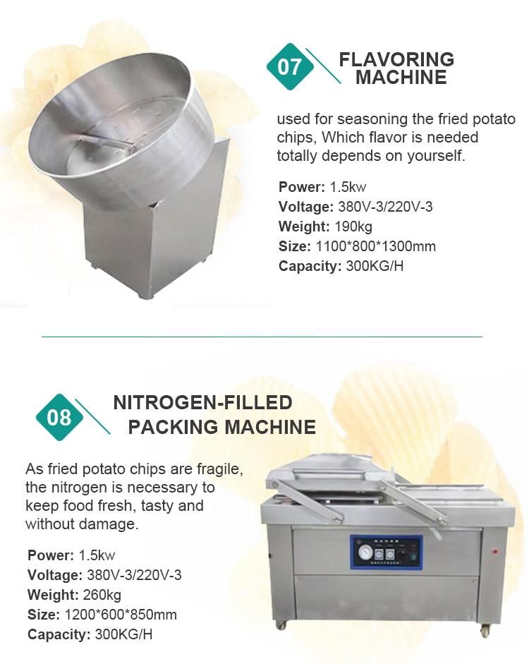 Semi Automatic Industrial Potato Chips Making Machine Plant