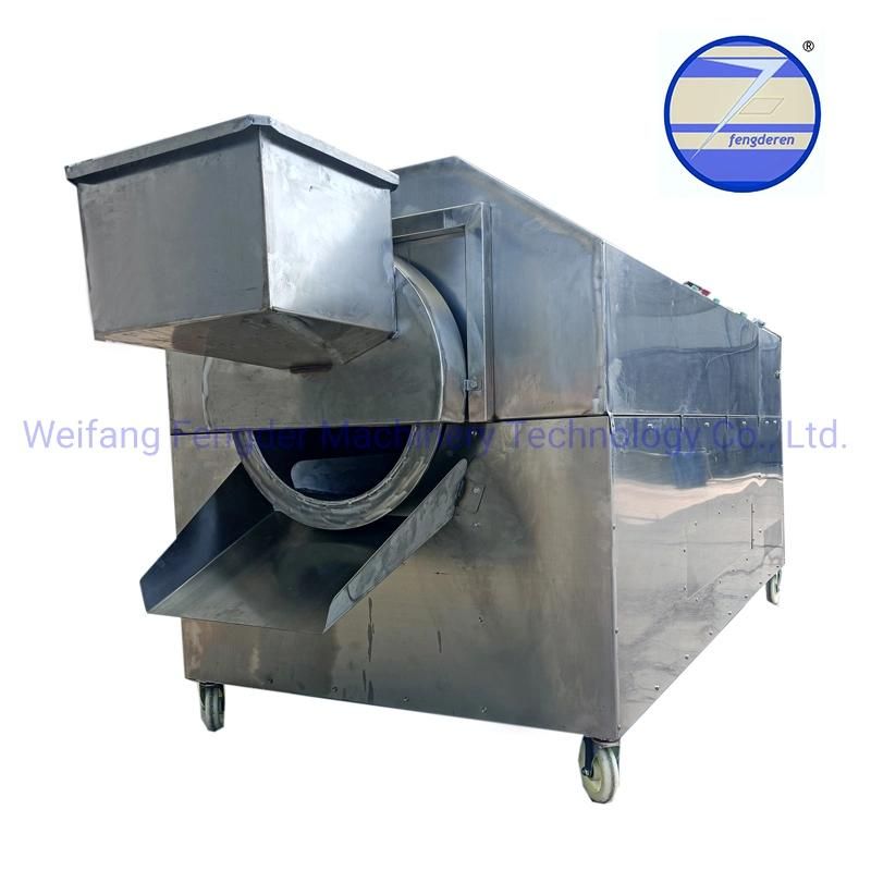 100-150kg/H Cocoa/Soy/Sesame/Cereal Electromagnetic Heating Roasting Machine