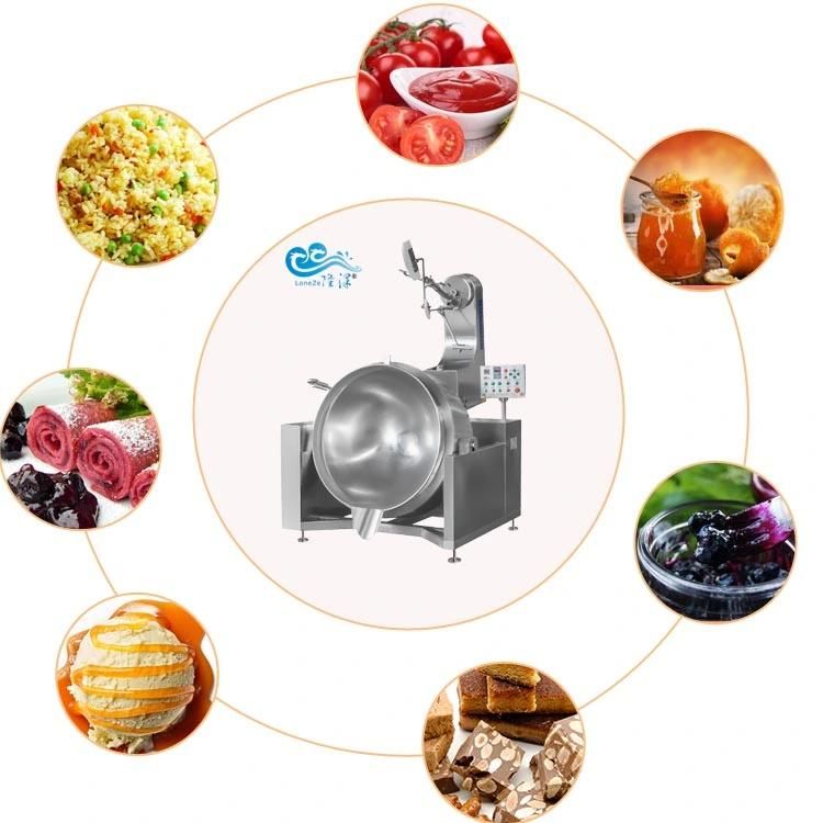 2020 Manufacturer Industrial Commercial 300L Jacketed Cooking Kettle with Agitator for Jam Sauce on Hot Sale Approved by Ce Certificate
