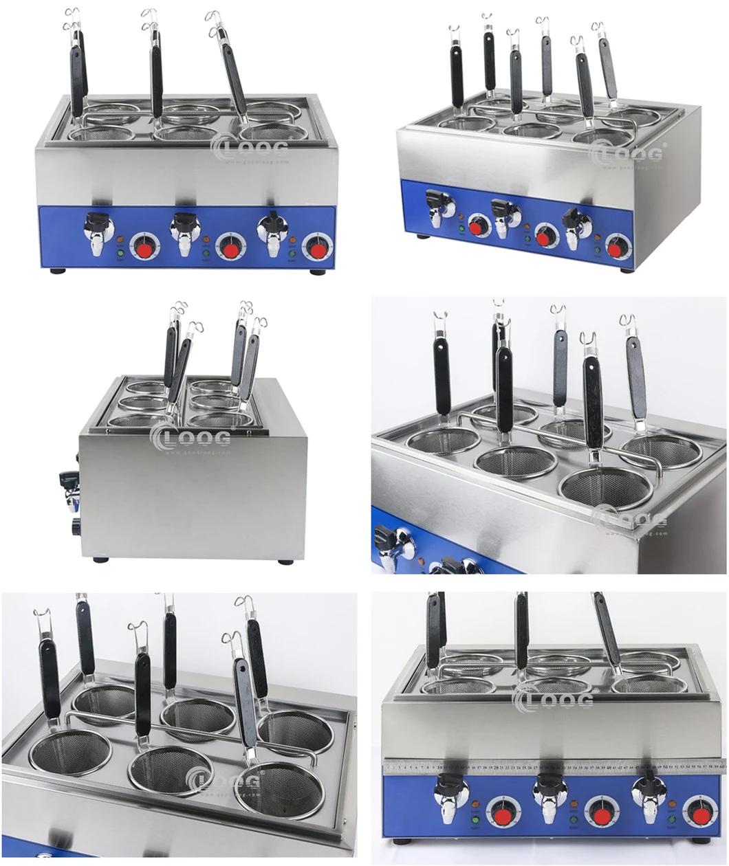 Professional Food Service Machinery Countertop Noodle Cookers 6000W Electric Pasta Cooker for Commercial Kitchen Equipment