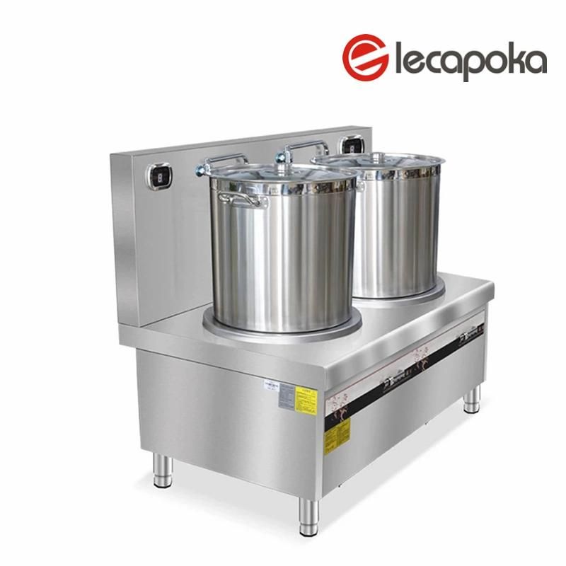 380V 12kw Commercial Induction Stove Double Burners Soup Boiler Stove