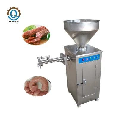 Electric Pneumatic Chicken Sausage Filler Twister Linker Sausage Filling Funnel Sausage ...