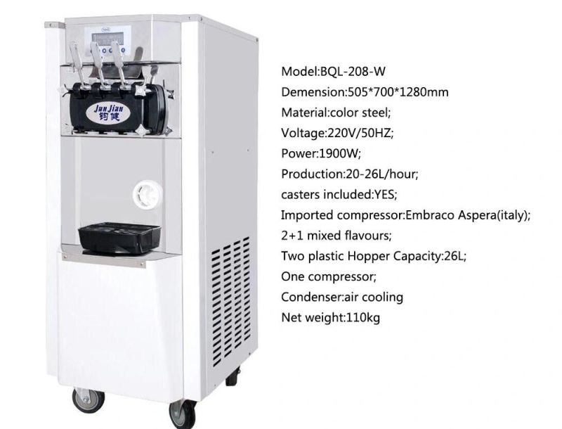 Soft Ice Cream Machine, Three Flavor Ice Cream Maker