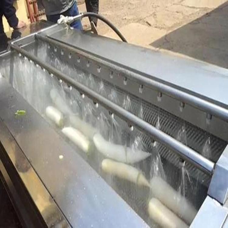 China Supplier Stainless Steel 304 Material Continuous Potato Washing Peeler Food Machine