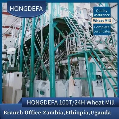EU Standard 60-100t Wheat Flour Mill Machine Running Complete Line