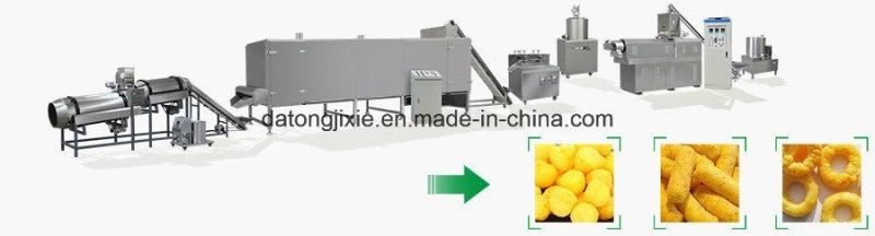 Core Filling Inflating Rice Corn Cereal Puffs Snack Food Double Twin Screw Making Extruder Machine Processing Production Line
