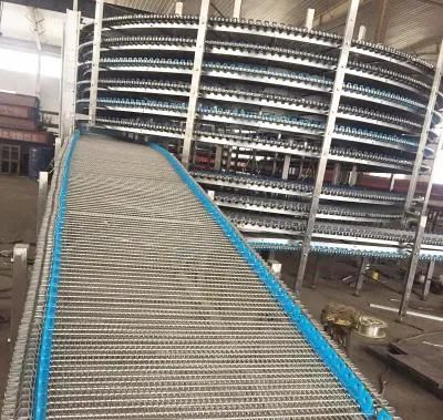 Cake Bread Freezing Spiral Cooling Conveyor