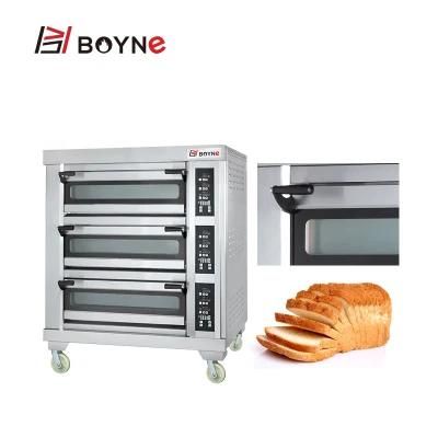 Bakery Oven Electric Three Layer Nine Trays Bread Baking Oven