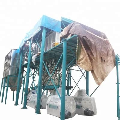 Hongdefa Complete Automatic 100t/24h Corn Grinding Machine Running in Nigeria