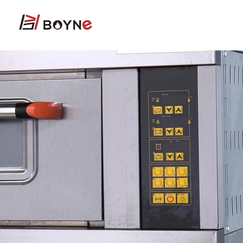 Stainless Steel Microcomputer Electric One Deck Two Trays Baking Oven