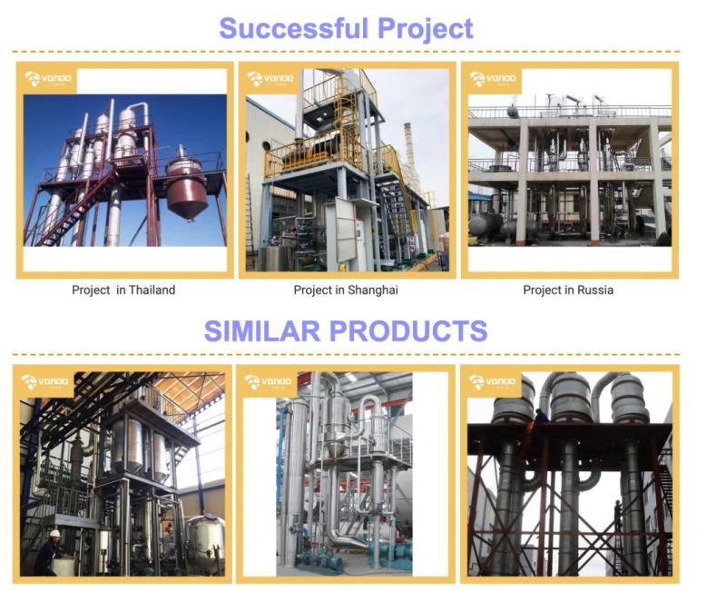 Factory Price Multi-Effect Industry Concentrator Beverage Juice Ketchup Jam Meat Sauce Honey Milk Sugar Vacuum Forced Circulation Falling Film Evaporator