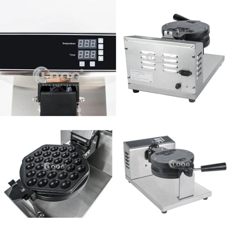 Ce Approved Kitchen Equipment Electric Bubble Waffle Making Machine Commercial Egg Waffle Maker
