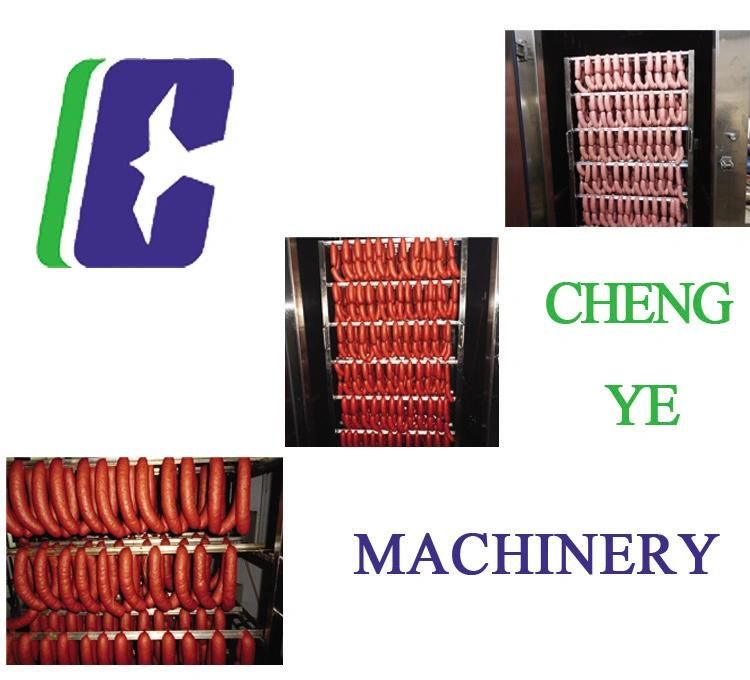 Commercial Ce Approved Pork Salmon Turkey Sausage Drying Smokehouse Meat Smoker Smoking Machine