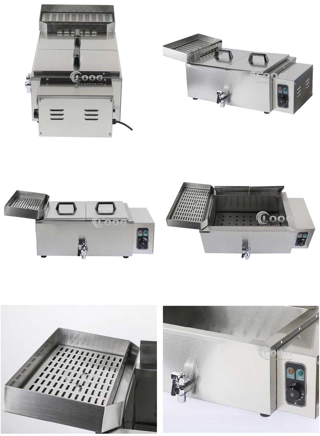 New Arrival Hotel Kitchen Equipment Heavy Duty Industrial Fryer Machine Electric Commercial Deep Fryers with 2 Lids