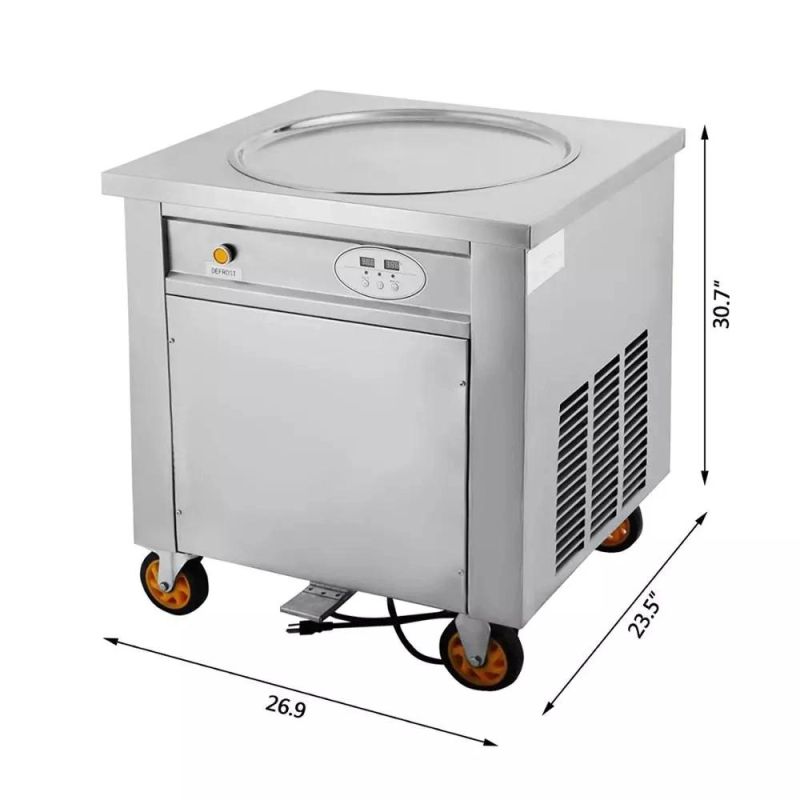 Top Desktop Fried Ice Cream Machine Single Tank Roll Ice Cream Machine