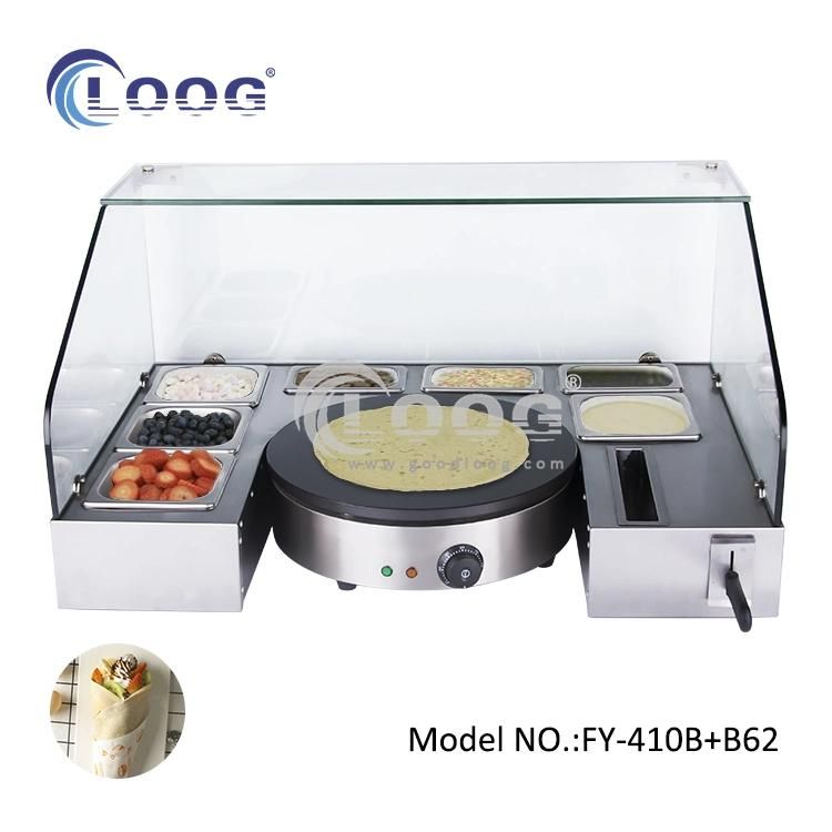 Luxury New Crepe Serving Station for Cast Iron Crepe Maker Restaurant Equipment Non-Stick Cake Making Machine Round Crepe Griddle