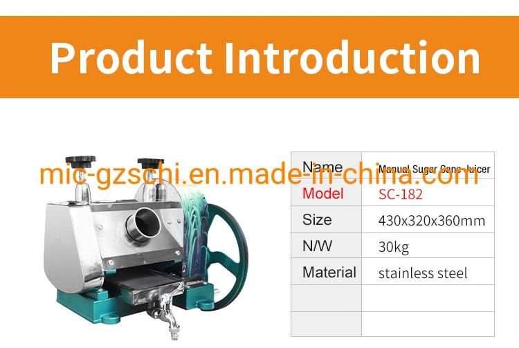 Manual Sugar Cane Juicer Machine Cane-Juice Squeezer Cane Crusher