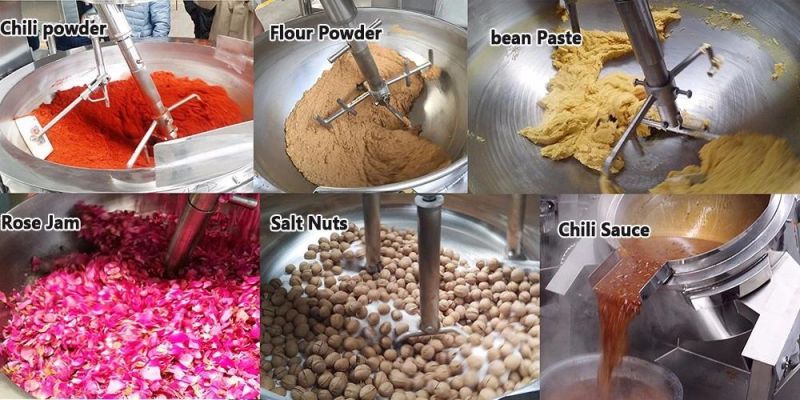 China Factory Automatic Industrial Large Gas Jacket Cooker with Mixer 300L Caramel Paste Making Machine