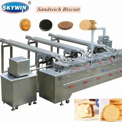 CE Automatic Cream Biscuit Sandwiching Machine with Packaging Line Factory Price