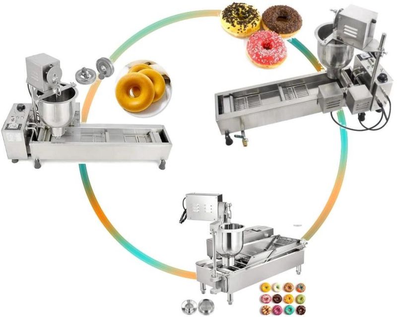 Electric Donut Maker Commercial for Production Doughnut Making Frying Machine