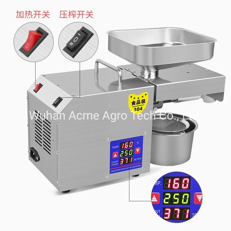 Household Sesame Coconut Hot and Cold Small Olive Oil Press Machine Price Cold Mini Oil Press Machine