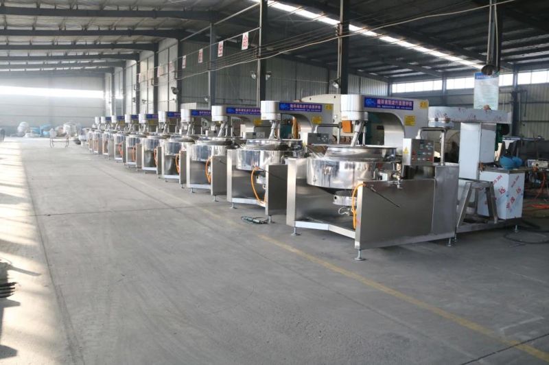 China Factory Automatic Industrial Large Gas Cooking Pot with Mixer 200L Paste Making Machine