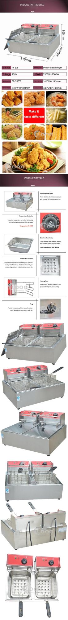 Adjustable Thermostat Kitchen Fryer French Frie Frying Machine Oven Hot Pot Fried Chicken Grill Fryer Best Electric Deep Fryers
