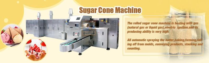 Sugar Rolled Cone Baking Production Line Crispy Cone Making Line