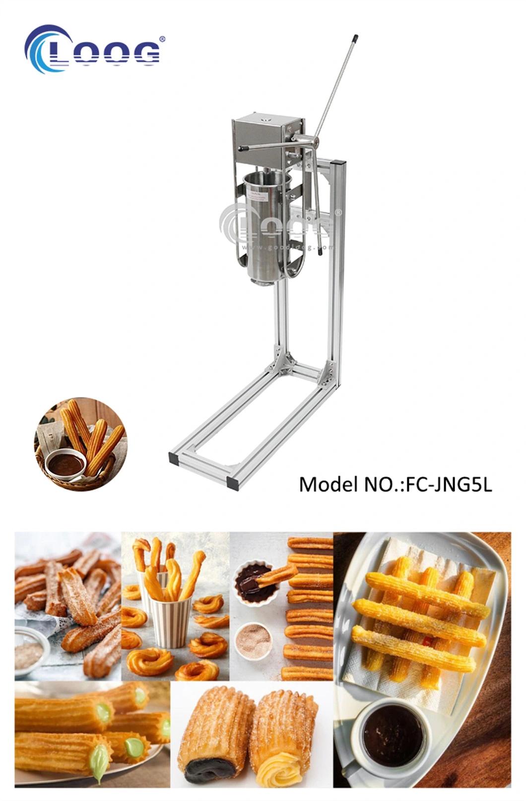 Snack Donut Machine Waffle Stick Machine Sausage Taiyaki Mini Pancake Churro Maker Manufacturer 5L Commercial Manual Fryer Churros Making Machine