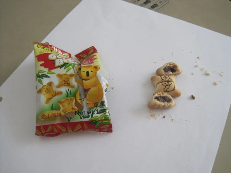 Automatic Chocolate Jam Cream Filling Small Hello Panda Biscuit Injection Making Machine