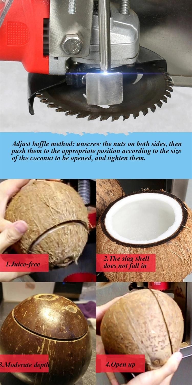 Stainless Steel Fresh Coconut Shell Opening Machine Electric Green Coconut Peeling Machine Coconut Skin Peeling Machine Coconut Shell Opening Machine