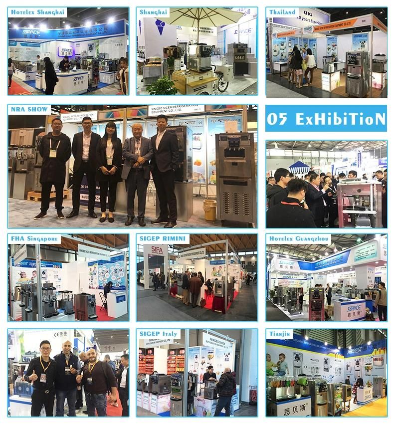 Space High Quality Precooling Stainless Steel Panel Best Soft Ice Cream Machine