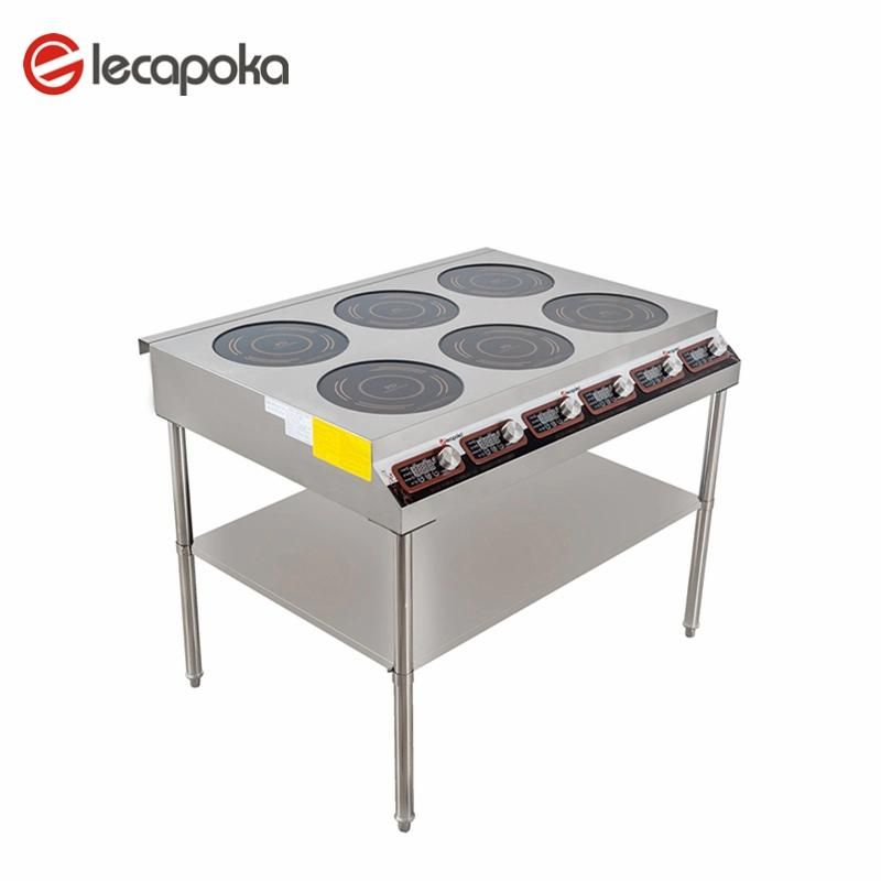 6 Burner Commercial Induction Cooker Electric Multi Function Induction Cooker 3500