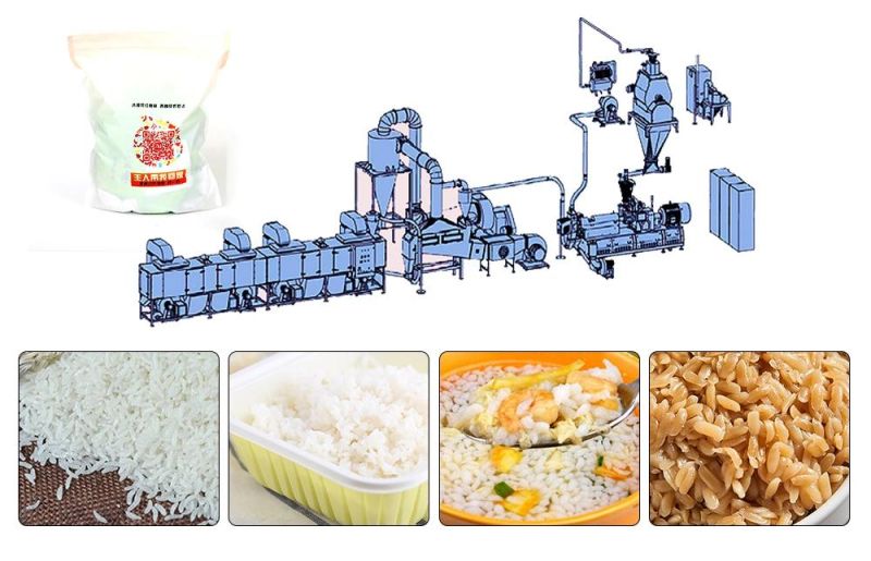 Top Quality Automatic Twin Extruded Artificial Rice Making Machine for Sale