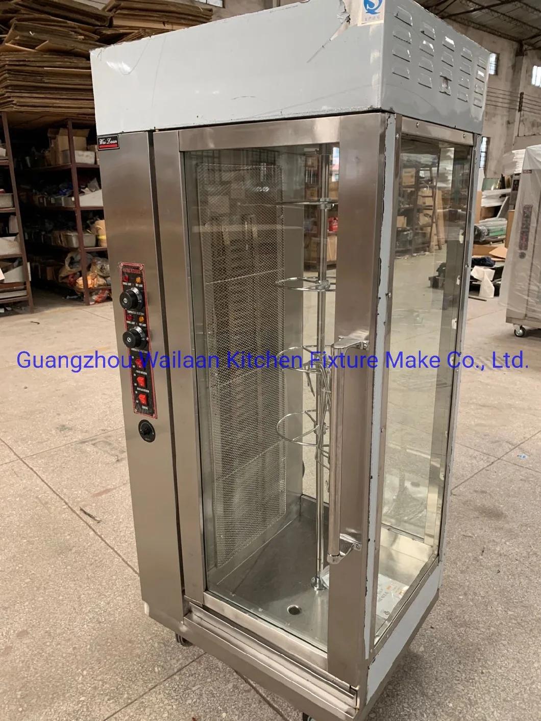 Commercial Electric and Gas Vertical Rotary Rotisseries Chicken BBQ