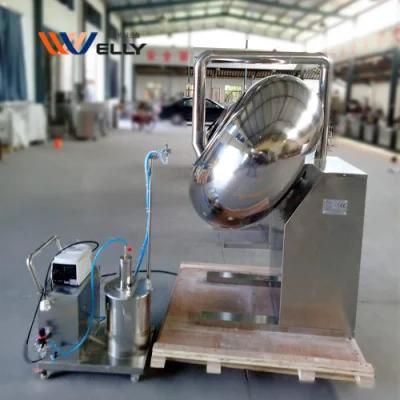 Long Service Life Chocolate Enrobing Sugar Coating Nuts Popcorn Pan Coater Machine for ...