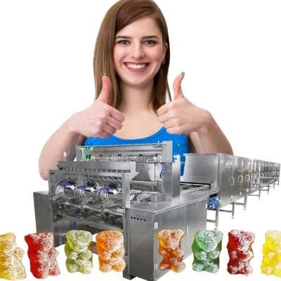 2021 Complete Automatic Bear Molds Gummy Jelly Candy Making Machine Production Line