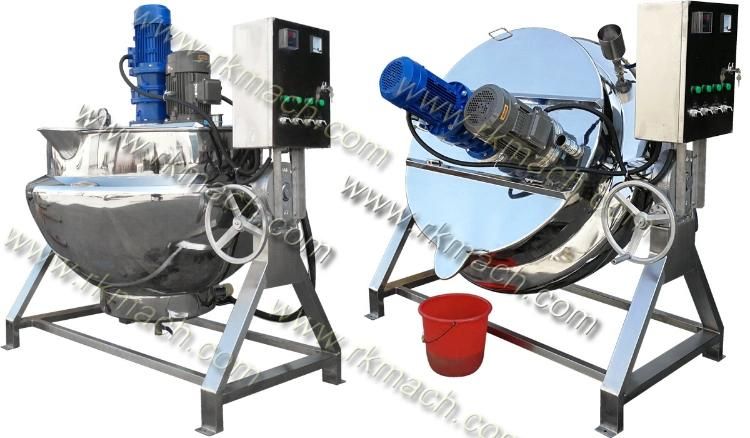 300liter Steam Gas Electric Oil Jacketed Cooking Kettle for Fruit Jam