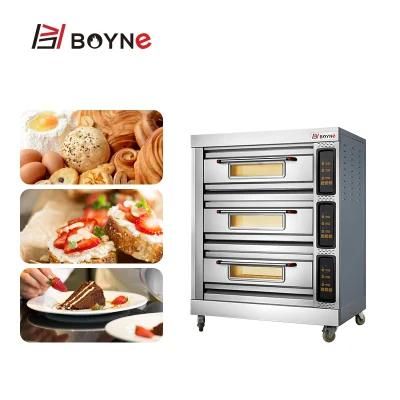 Three Layer Three Trays Electric Deck Oven for Bakery