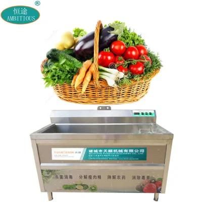 Fresh Fruits and Vegetables Bubble Washing and Sterilizing Machine