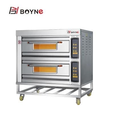Efficient Electric Heating 2 Deck 4 Trays Bakery Oven